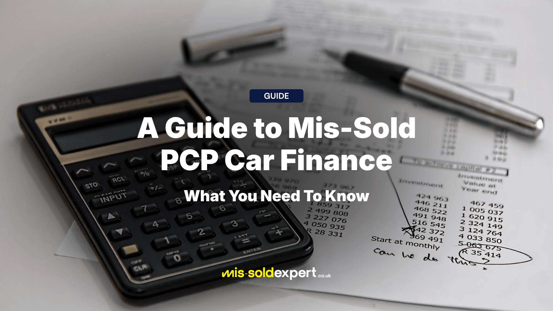A Guide to Mis-Sold PCP Car Finance - What You Need To Know